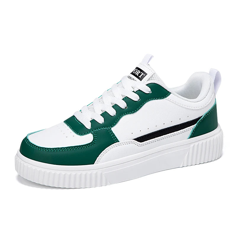 Women's White Breathable Flat Sneakers
