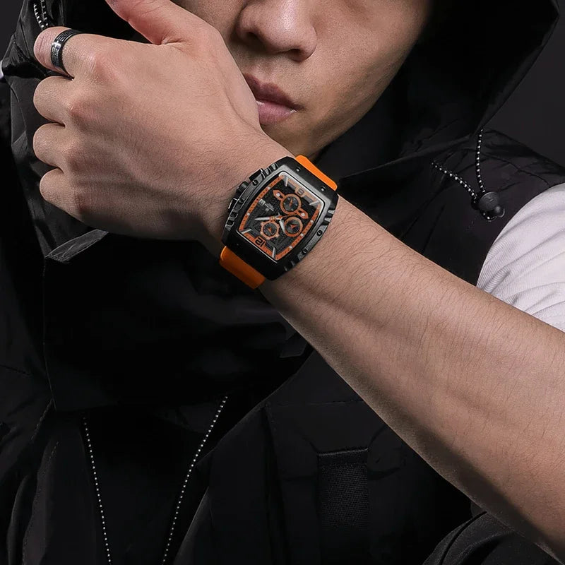NAVIFORCE® Creative Barrel-Shaped Dial Men Watches - Alpha Clothing
