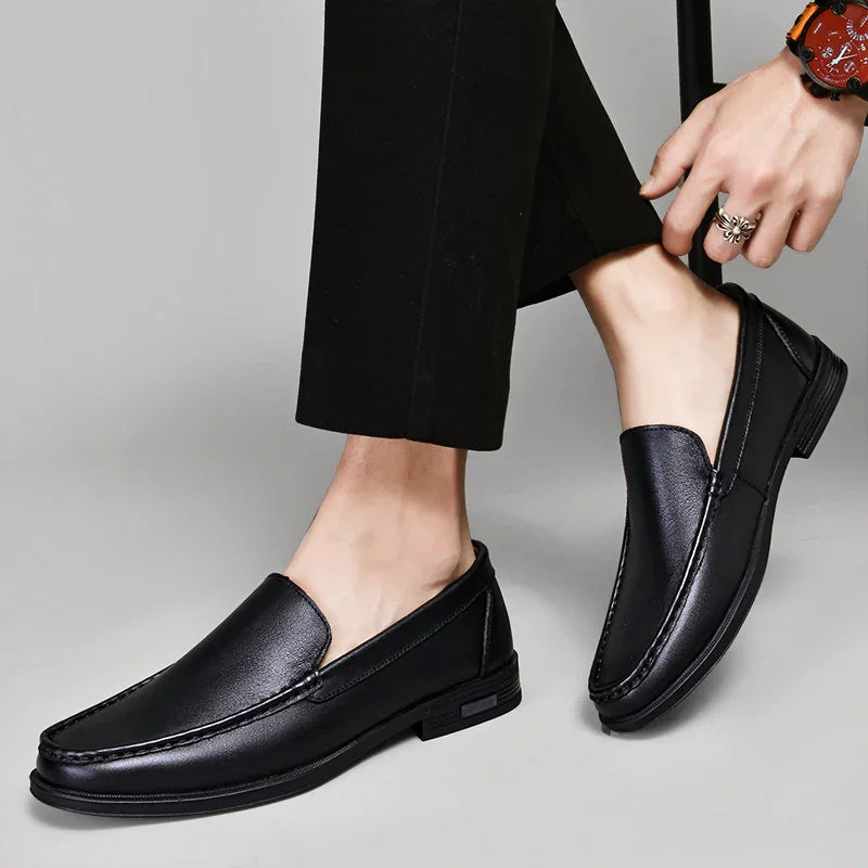 Men's Soft Split Leather Moccasins