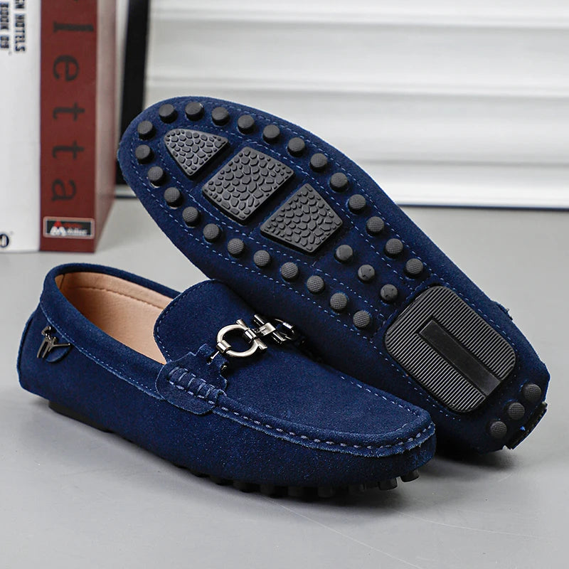 Handmade Men's Leather Driving Loafers
