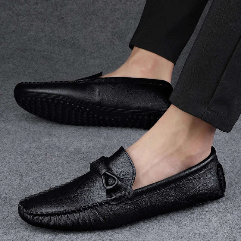 Men's Lightweight White Driving Loafers