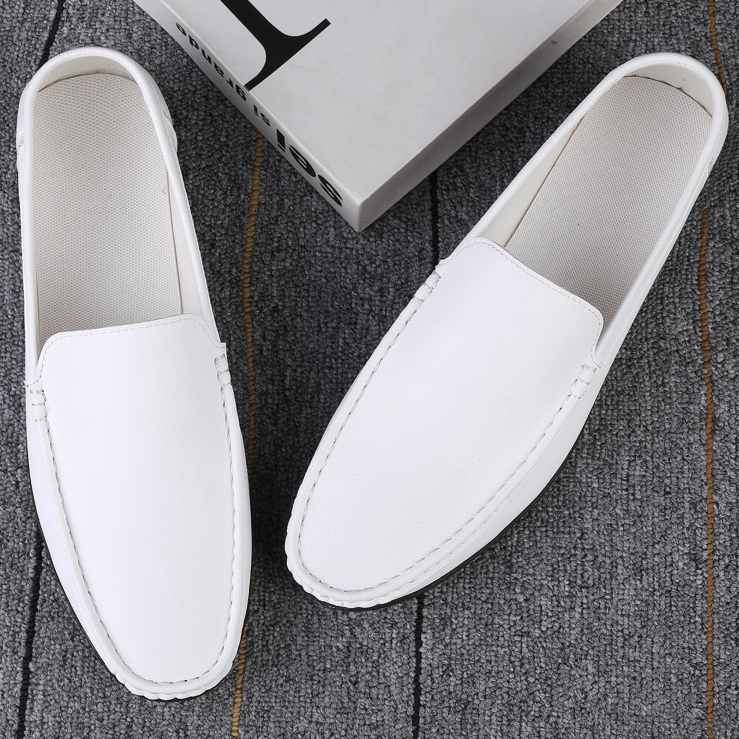 Men's Breathable Leather Driving Loafers