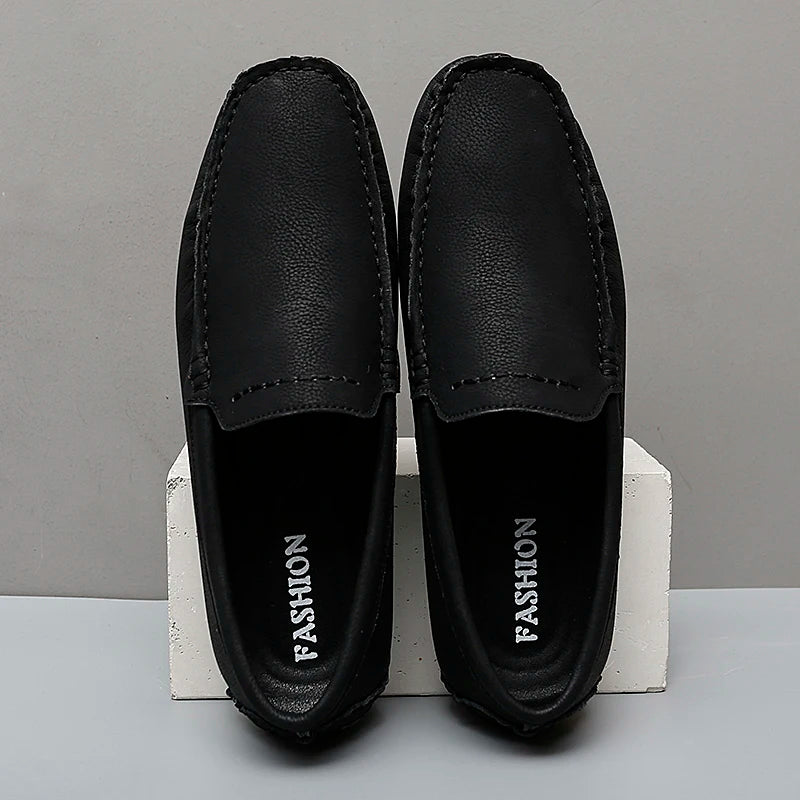 Men's Genuine Leather Slip-On Loafers