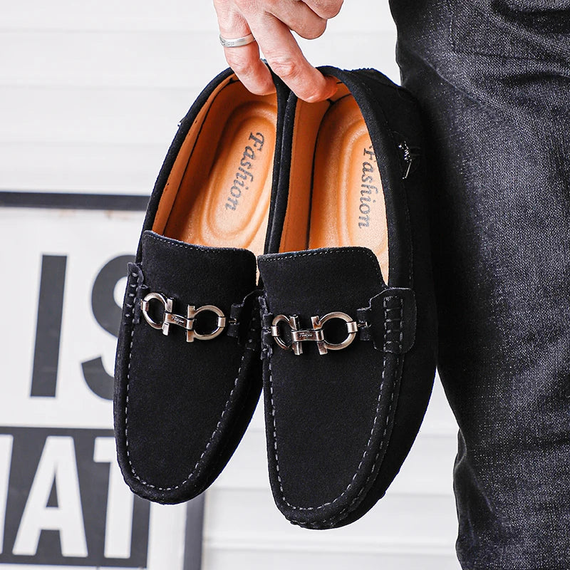 Handmade Men's Leather Driving Loafers