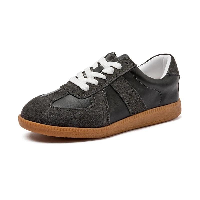AIYUQI Women's Leather Flat Sneakers