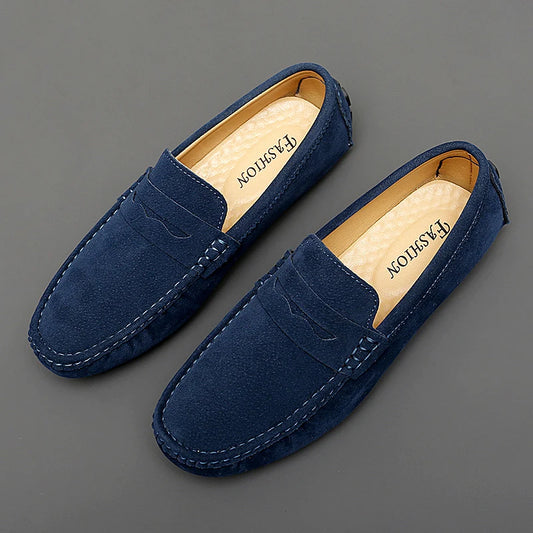 Men's Suede Slip-On Flat Loafers