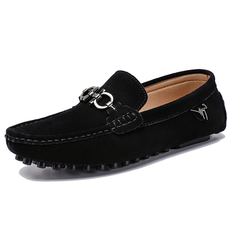 Handmade Men's Leather Driving Loafers