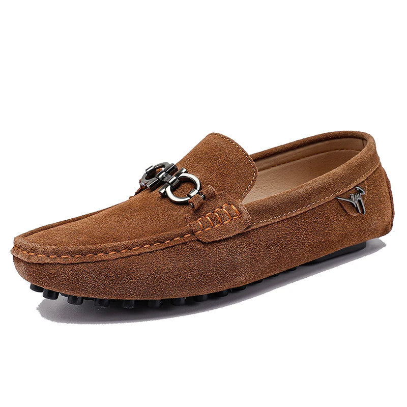Handmade Men's Leather Driving Loafers
