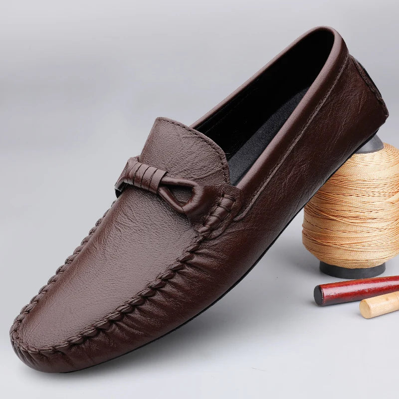 Men's Lightweight White Driving Loafers