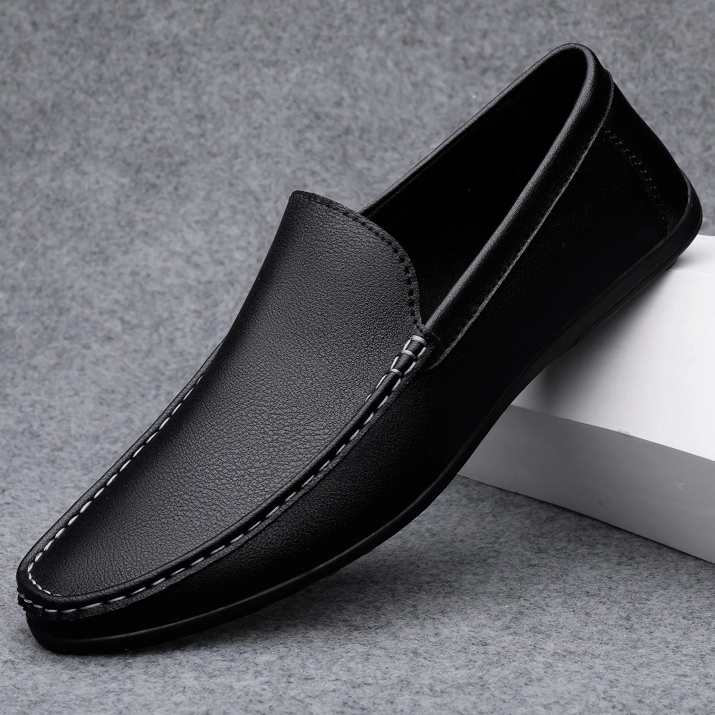 Men's Breathable Leather Driving Loafers
