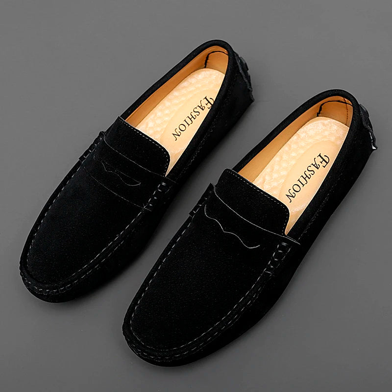 Men's Suede Slip-On Flat Loafers