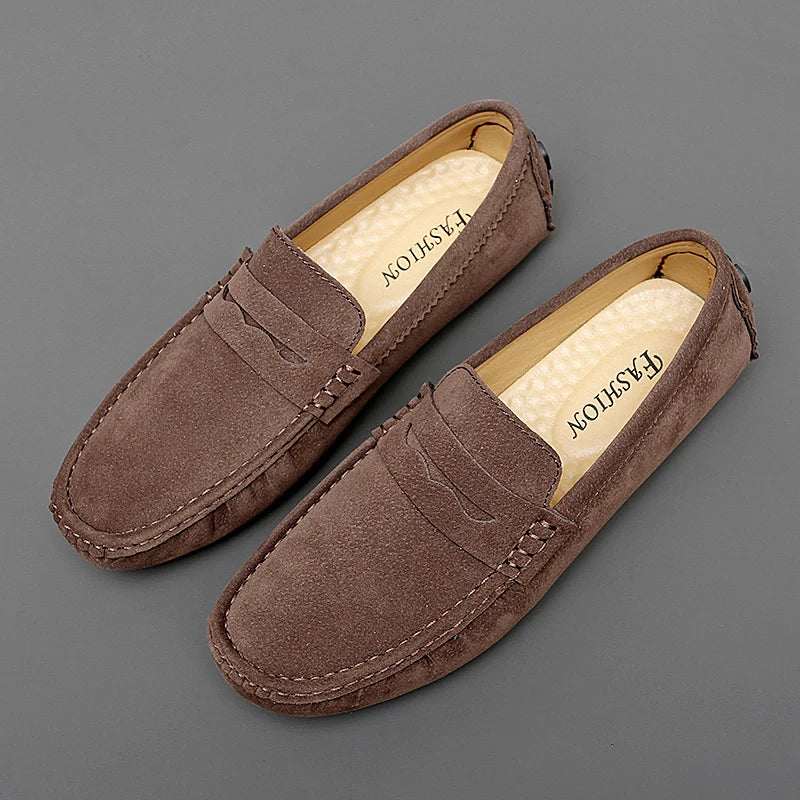 Men's Suede Slip-On Flat Loafers