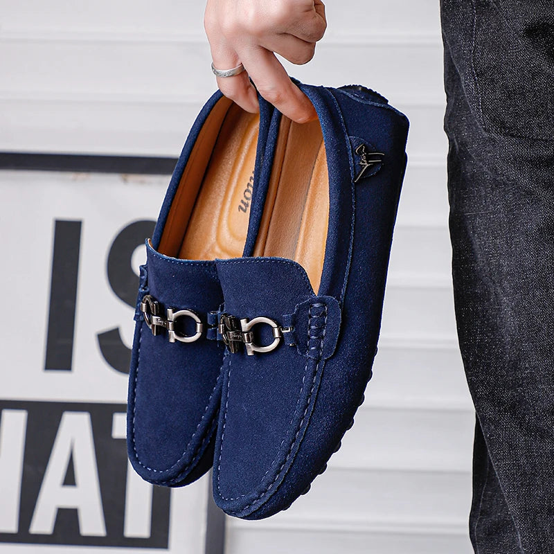 Handmade Men's Leather Driving Loafers