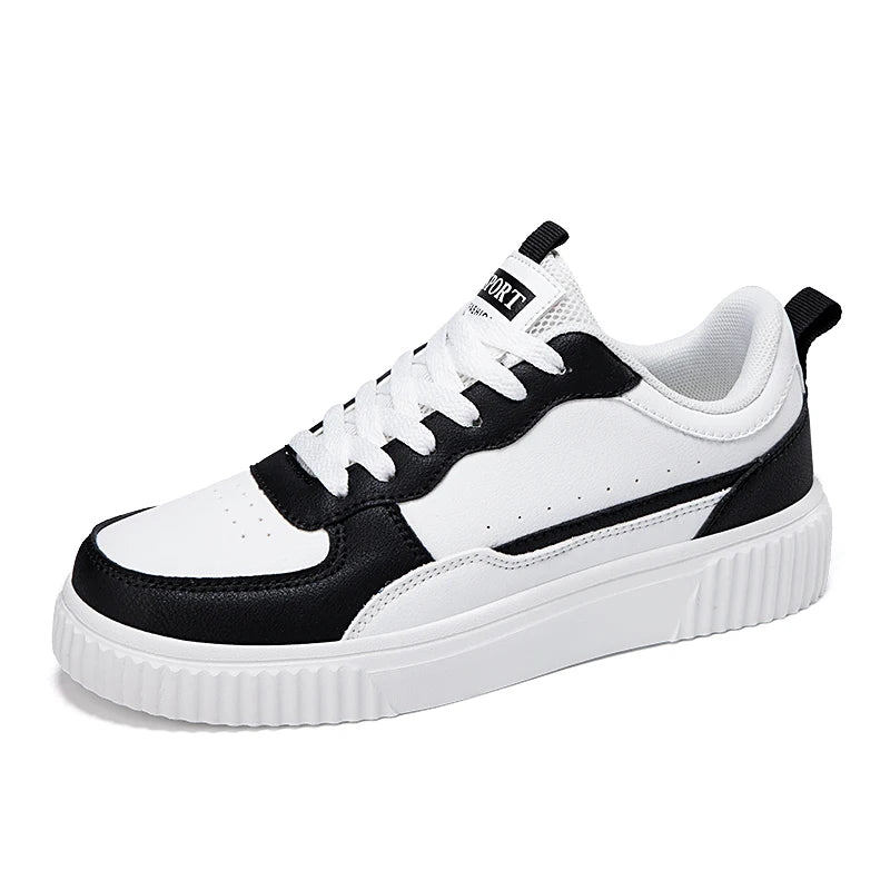Women's White Breathable Flat Sneakers