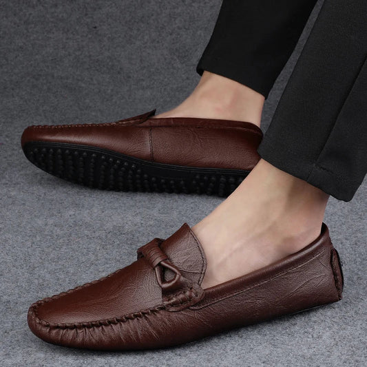 Men's Lightweight White Driving Loafers