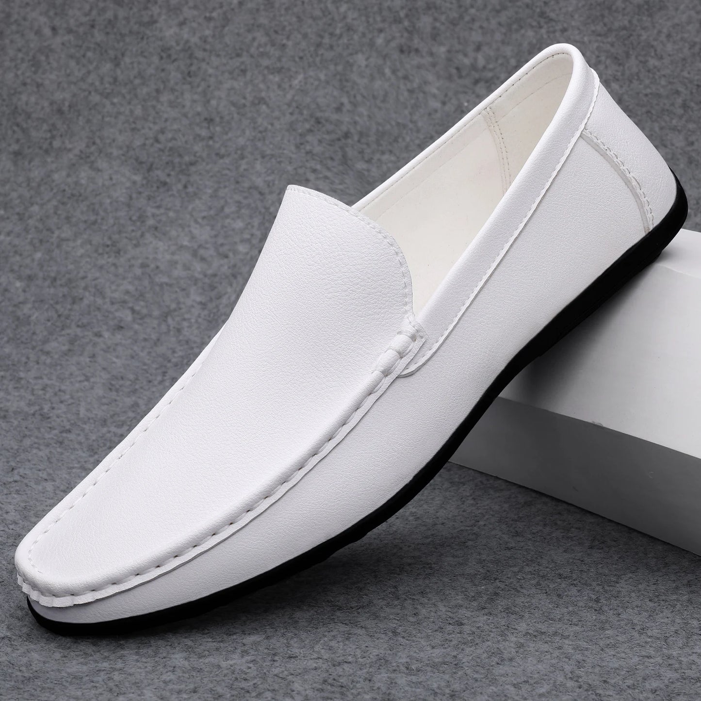 Men's Breathable Leather Driving Loafers