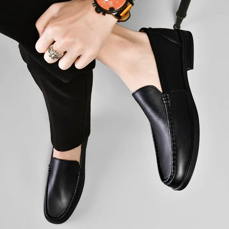 Men's Soft Split Leather Moccasins