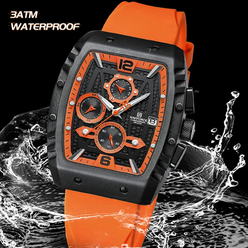 NAVIFORCE® Creative Barrel-Shaped Dial Men Watches