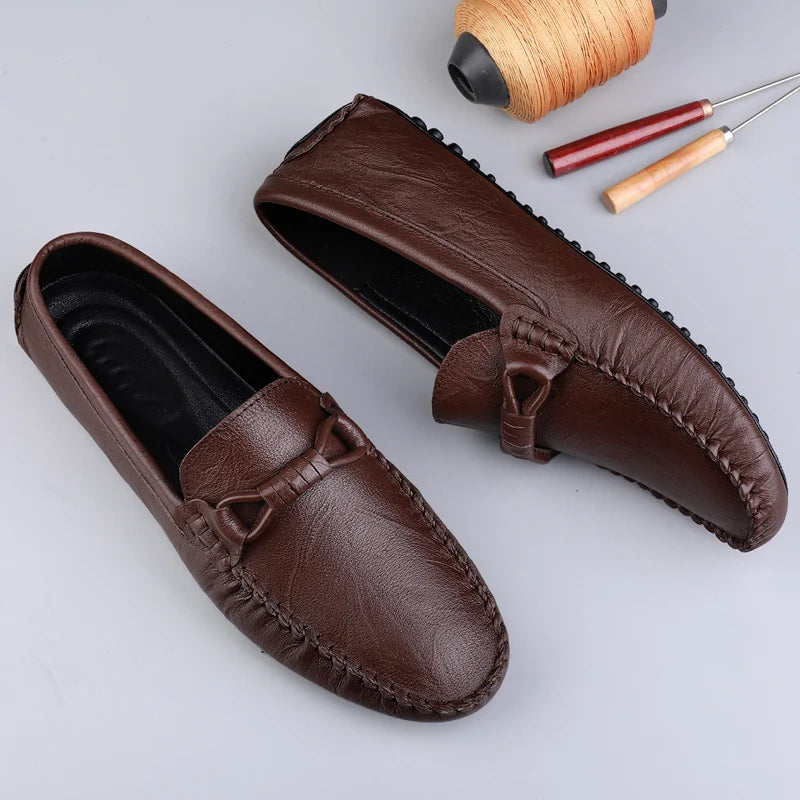 Men's Lightweight White Driving Loafers
