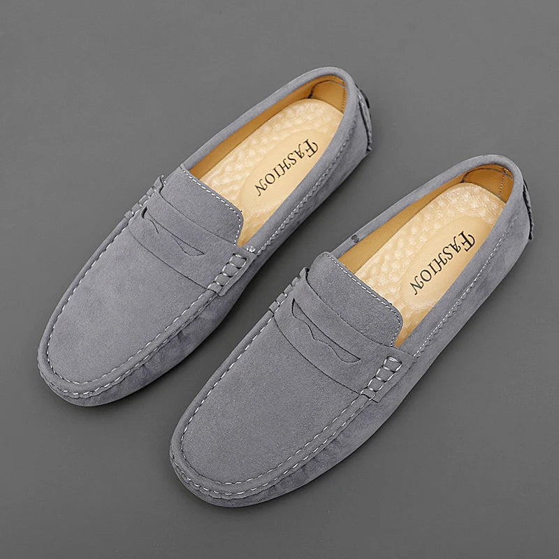 Men's Suede Slip-On Flat Loafers
