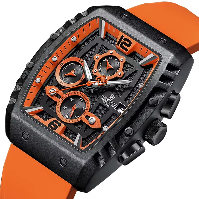 NAVIFORCE® Creative Barrel-Shaped Dial Men Watches